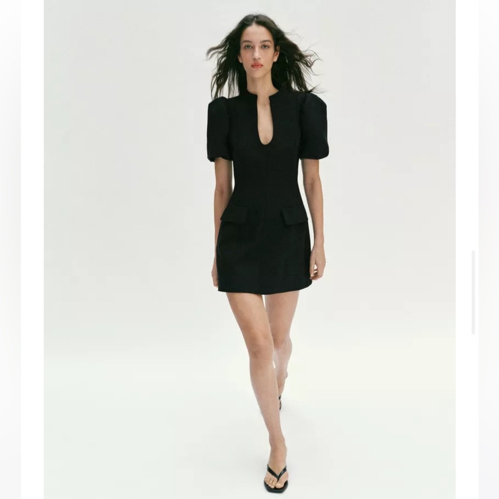 Zara short puff sleeve dress